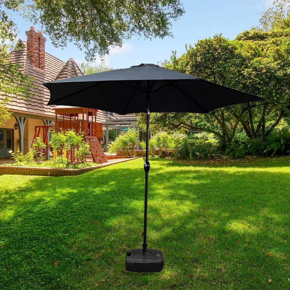 Záhradný slnečník ORIENT 270 cm tmavosivý