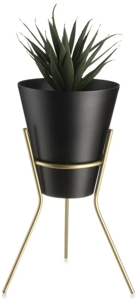 Kvetináč na stojane LOFT 24 cm čierny