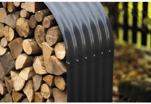 Prístrešok na drevo WESTMANN 212 x 46 x 111 cm plechový antracit