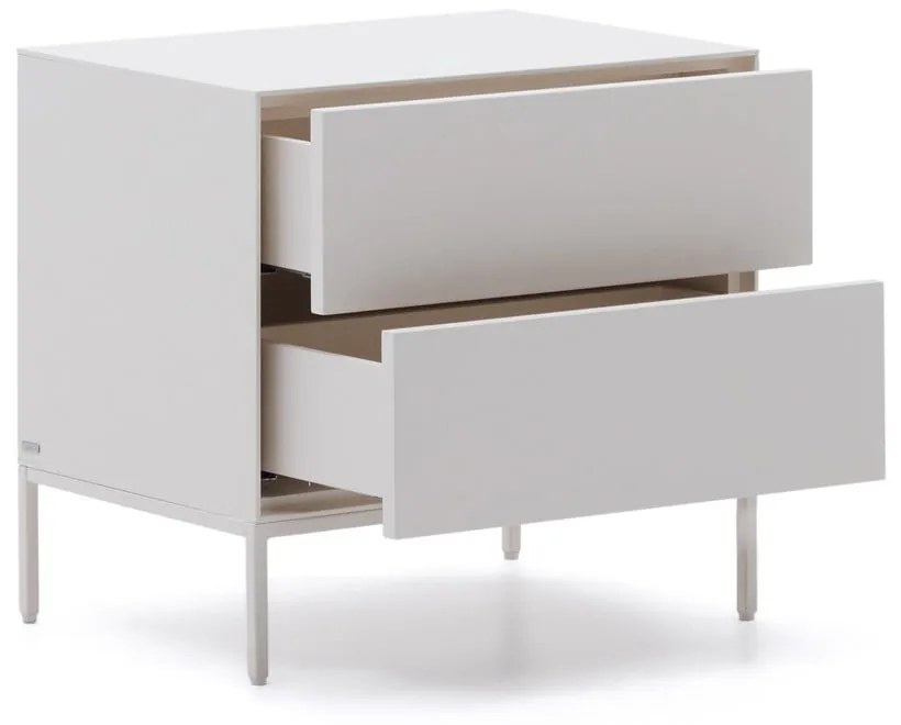 Biely nočný stolík Vedrana – Kave Home