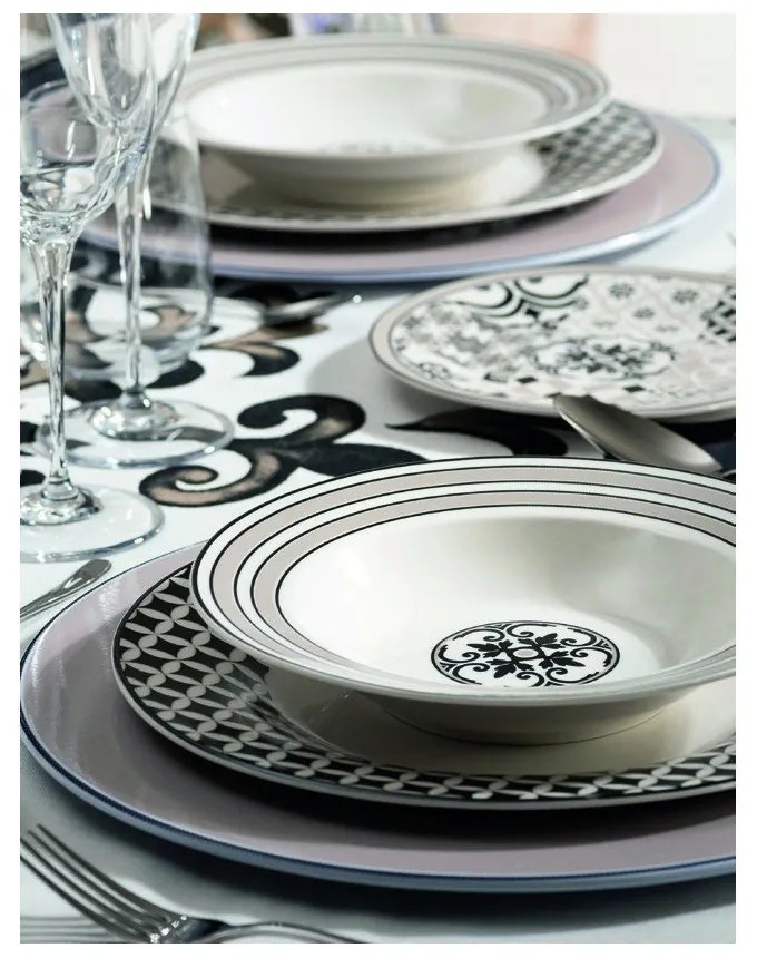 18-dielna súprava porcelánových tanierov Brandani Alhambra