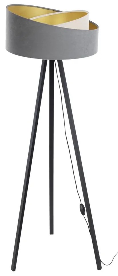 Stojacia lampa GALAXY 1xE27/60W/230V šedá/krémová/wenge
