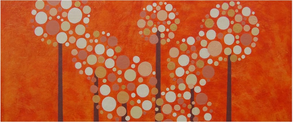Obraz - Oranžový les (120x50 cm)