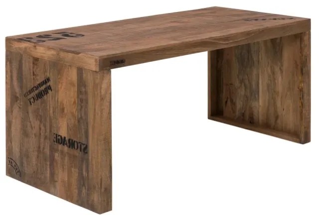 furniture-nabytek.cz - Masívny písací stôl Hankey z mangového dreva, rustikálny matný lak, prírodný – 160×70×75 cm