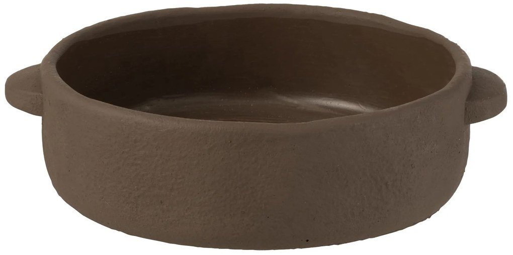 Dekoračná cementová misa v tvare kastróla Gustave Taupe - Ø27*32*8 cm