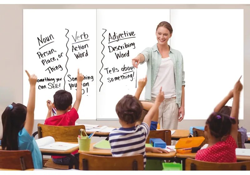 Bezrámová biela popisovacia tabuľa, magnetická, 1480 x 980 mm