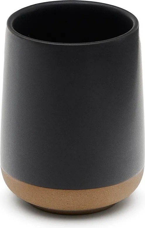 Tmavosivý keramický téglik na zubné kefky Silma – Kave Home