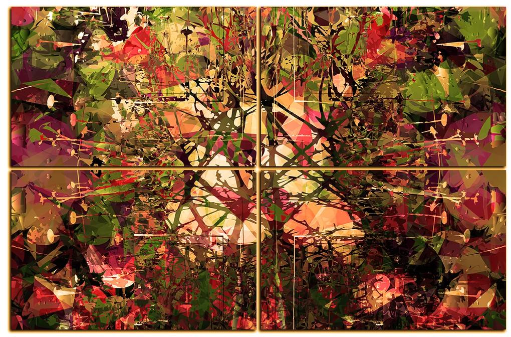 Obraz na plátne - Kvetinové grunge pozadia 1108FD (90x60 cm)