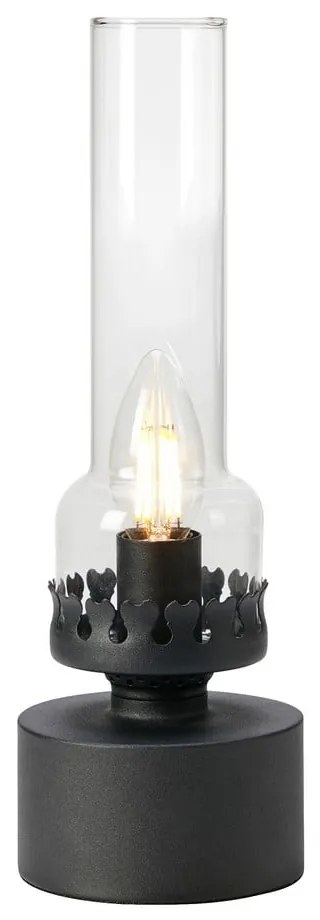 Čierna stolová lampa so skleneným tienidlom (výška 31 cm) Kandella – Markslöjd
