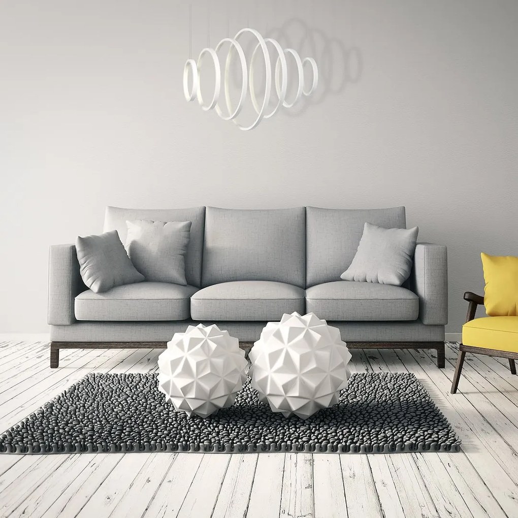 Závesné LED svietidlo Pixels, 7x LED 96w, 4000k, w