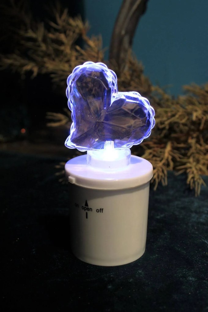 LED srdce na hrob 13cm