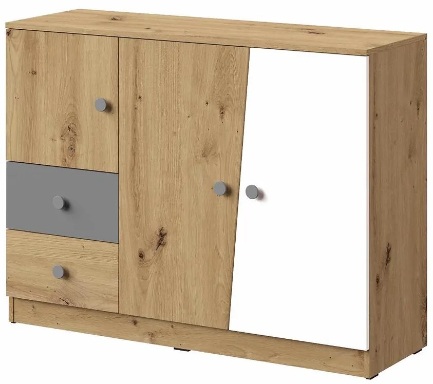 Komoda Nero 07 120 – Šedá Mat