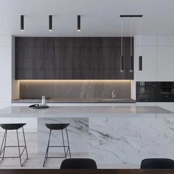 Sollux SL.1079 - Luster na lanku LAGOS 3xGU10/10W/230V čierna