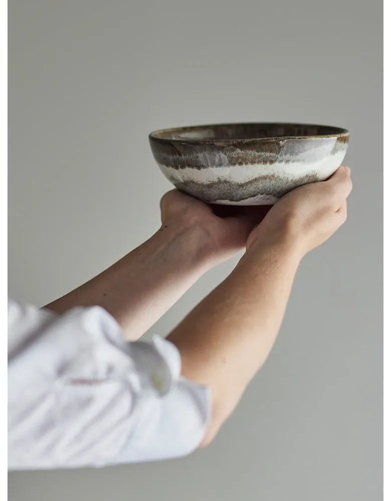 Sivá miska z kameniny 525 ml Paula – Bloomingville