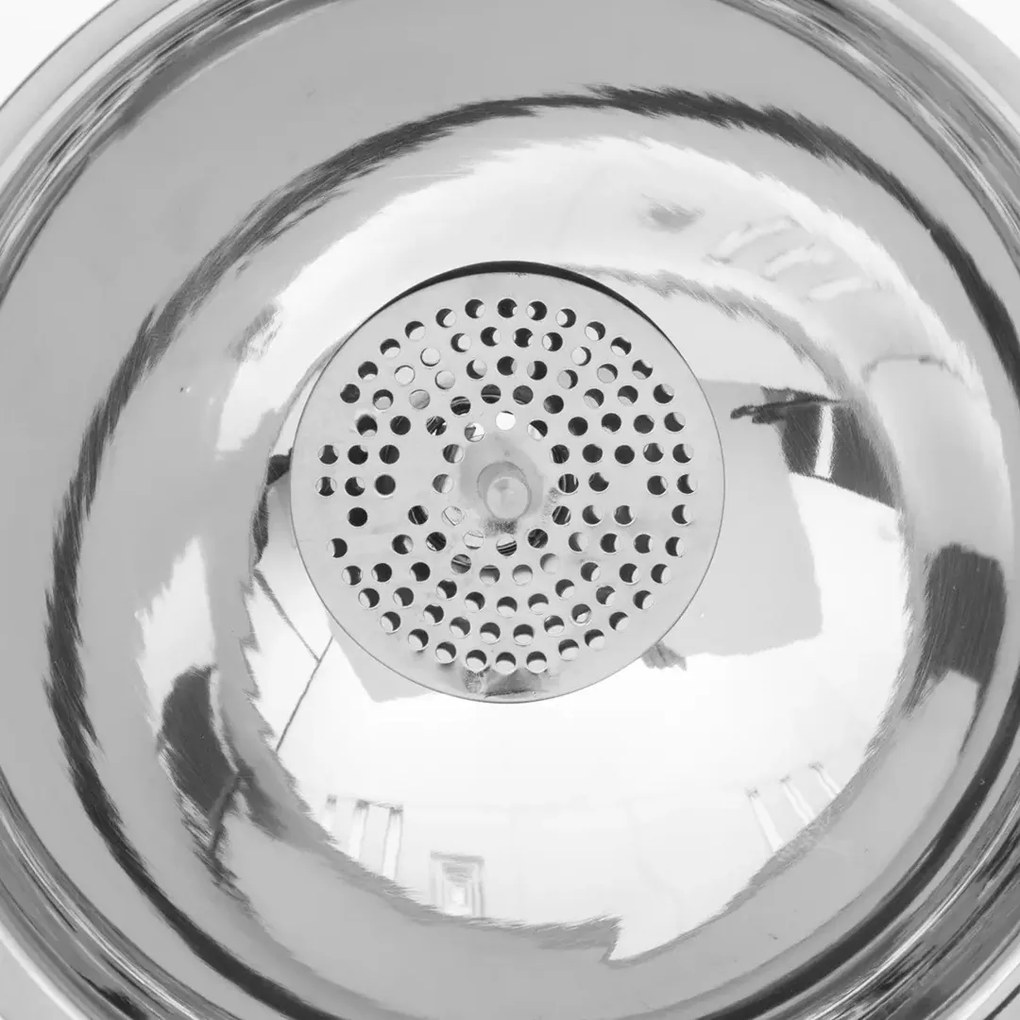 Kovový lievik so sitkom Chrome, (fi) 13 cm