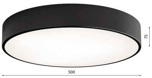 LED Stropné svietidlo CLEO LED/69W/230V 4000K pr. 50 cm čierna