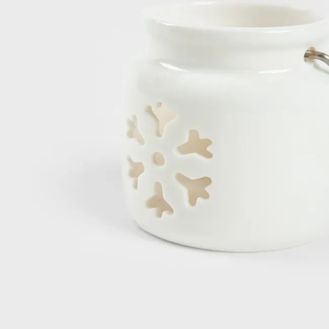 Lampáš LANERN biely so snehovou vločkou 709555