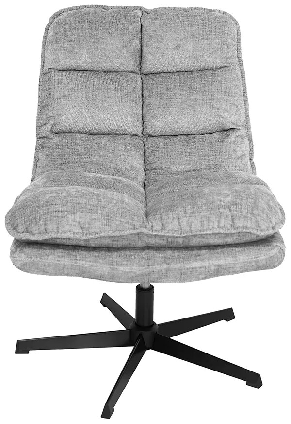 Relaxačné otočné kreslo KATANIA s podnožkou, svetlosivé