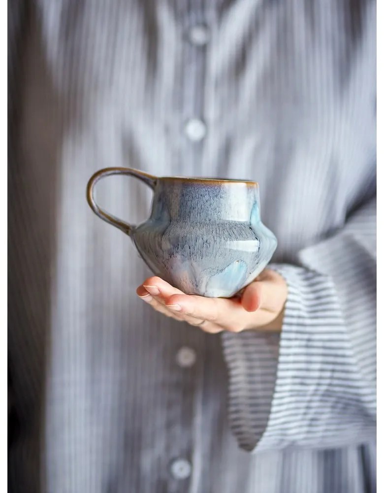 Svetlomodré hrnčeky v súprave 4 ks z kameniny 300 ml Bessie – Bloomingville