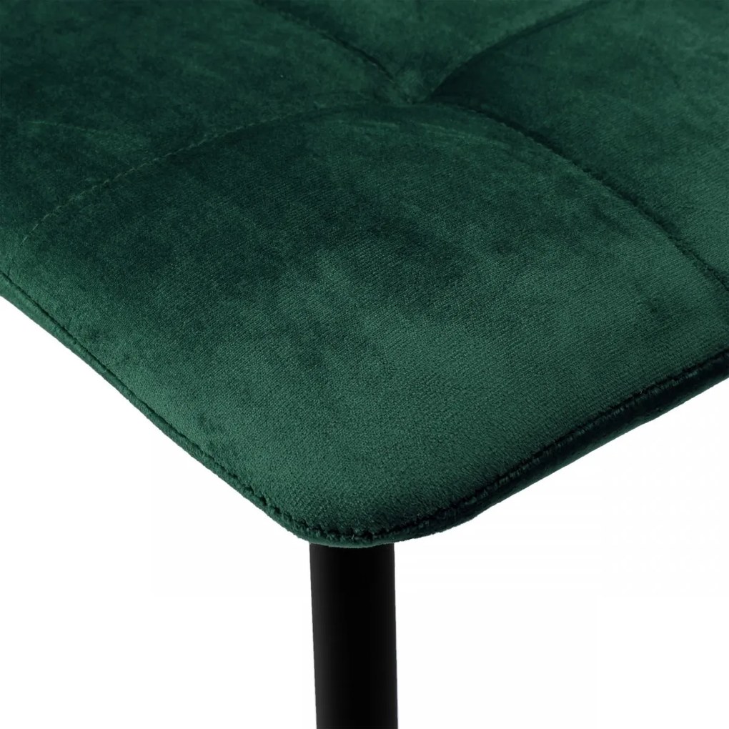 Čalúnená stolička DENVER zamat zelená