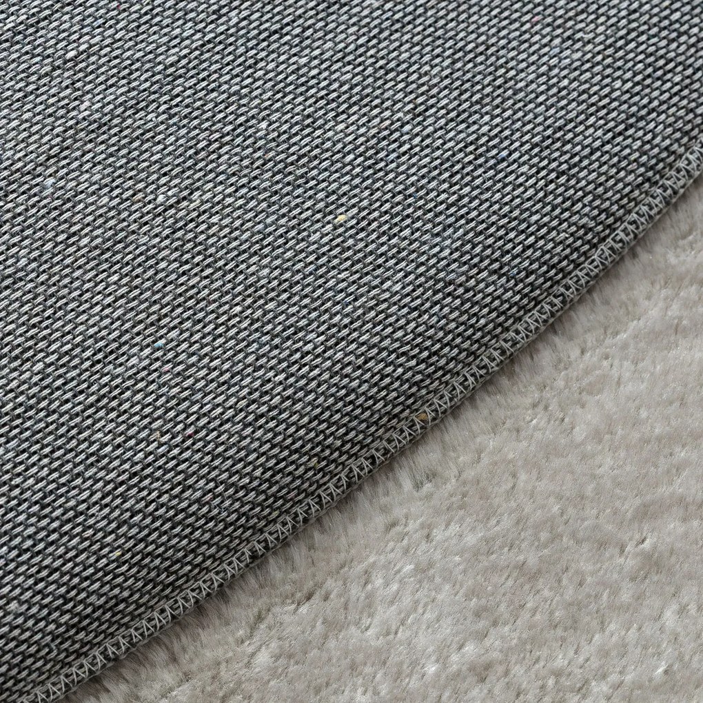 Dywany Łuszczów, Kusový koberec Visco Rabbit Silver 3 kruh, 120x120 (priemer) kruh, šedá, detská izba