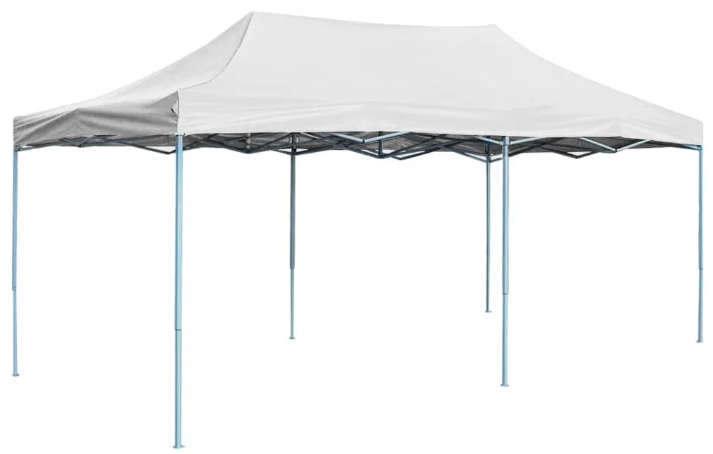 vidaXL Profesionálny skladací párty stan 3x6 m, oceľ, biely
