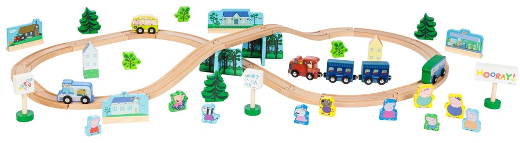 Drevená železnica „Prasiatko Peppa“  (100395689)