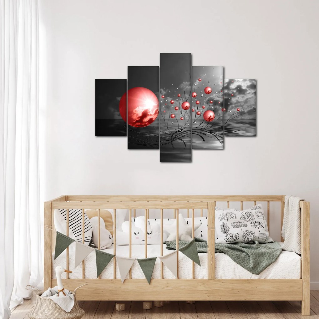 Obraz červených gulí (150x105 cm)