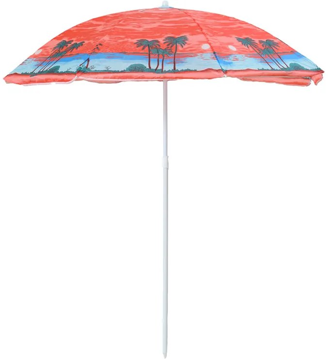 Slnečník PALM BEACH 180 cm, červený