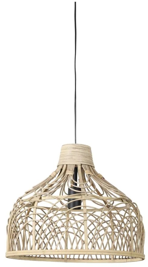 Stropné svietidlo v prírodnej farbe s ratanovým tienidlom ø 42 cm Pocita - Light & Living