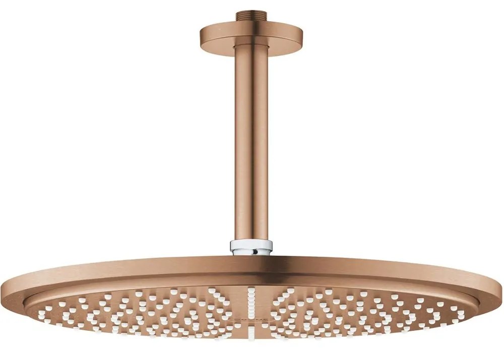 GROHE Rainshower Cosmopolitan EcoJoy horná sprcha 1jet, priemer 310 mm, s prívodom zo stropu 142 mm, kartáčovaný Warm Sunset, 26067DL0