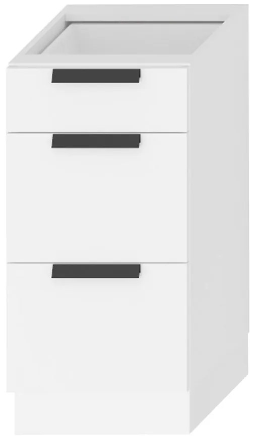 Kuchynská skrinka Denis d40s/3 biely satén mat/biela