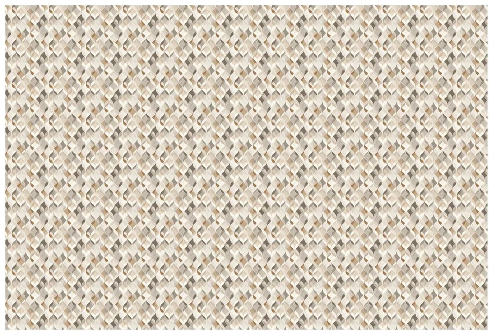 Samolepiaca tapeta béžová geometria s priestorovým efektom