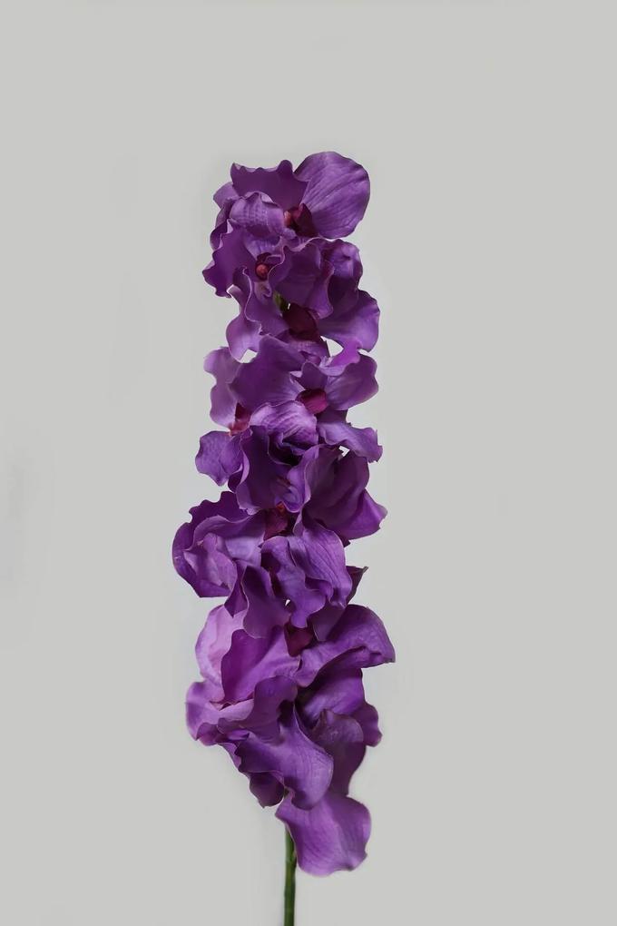 Fialová umelá orchidea na stonke 115cm