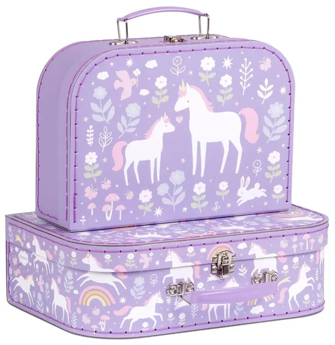 Sada kufříků do dětského pokoje sny o jednorožci 2ks