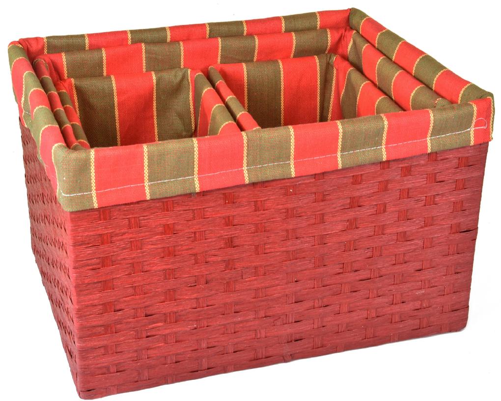 Úložný box červený Rozměry (cm): 22x16, v. 20 cm
