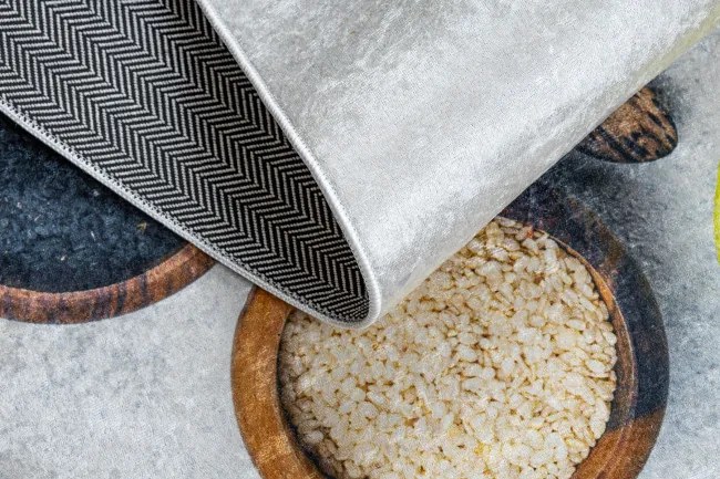 Protišmykový koberec / behúň ANDRE 3343 strieborný / béžový