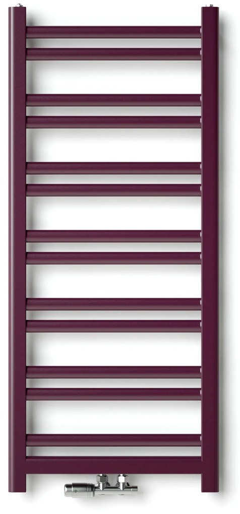 Regnis Retro, vykurovacie teleso 300x1280mm so stredovým pripojením 50mm, 487W, čierna matná, RETRO128/30/D5/BLACK