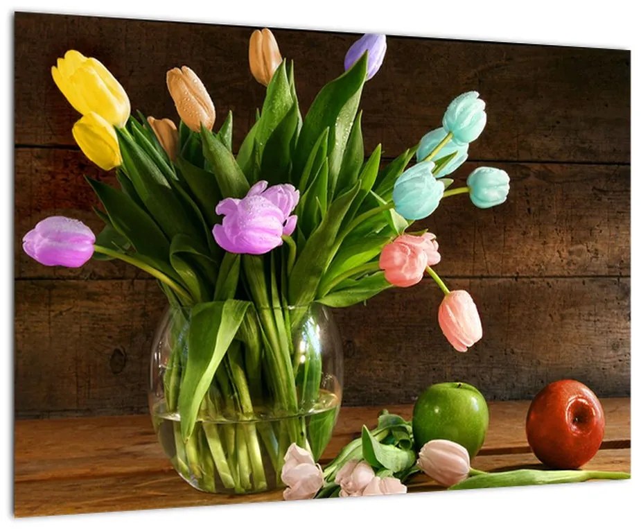 Obraz tulipánov vo váze