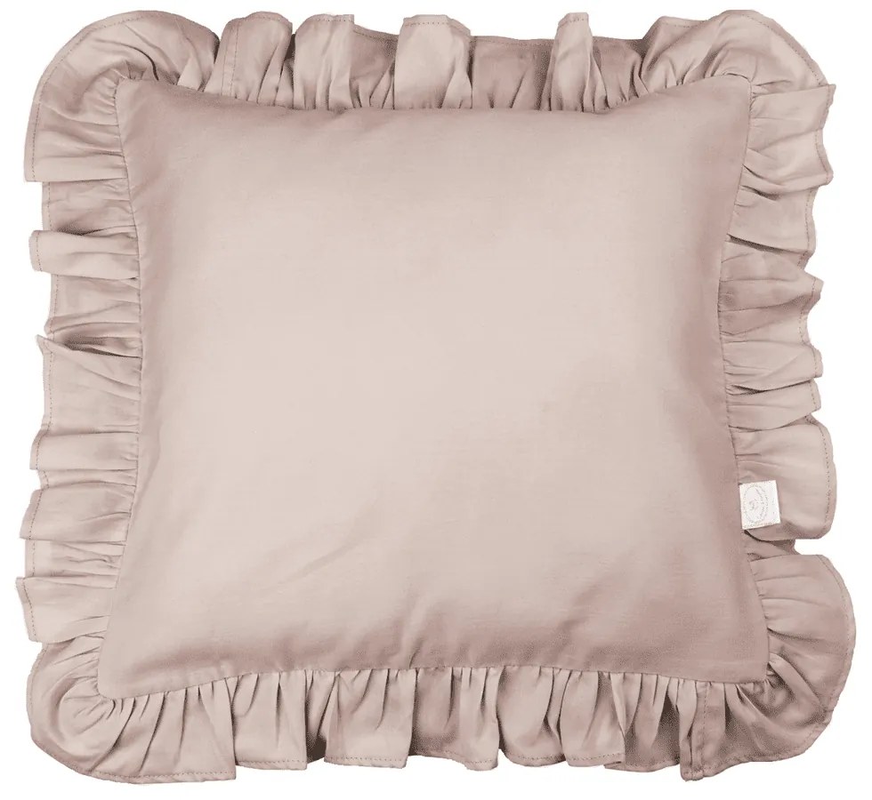 Polštář s volánky tmavě růžová 45cm