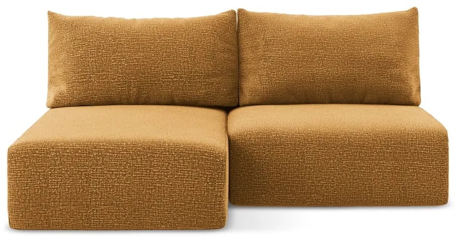 Oranžová rozkladacia/s úložným priestorom rohová pohovka (ľavý roh) Kalena – Makamii