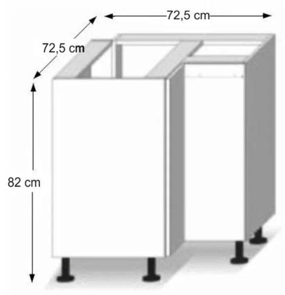 Dolná kuchynská skrinka, rohová Lilouse DR L. Vlastná spoľahlivá doprava až k Vám domov. 788627