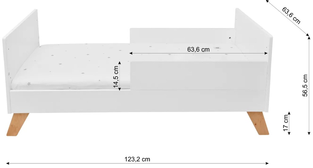 PROXIMA.store - Detská postielka HOPPA - 60x120 cm