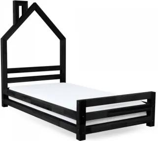 WALLY detská posteľ, Farba Čierna, Veľkosť 120 x 200 cm
