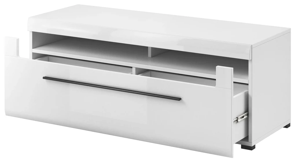 TV stolík Tashia Typ 41 (biela + vysoký lesk biely). Vlastná spoľahlivá doprava až k Vám domov. 1030192