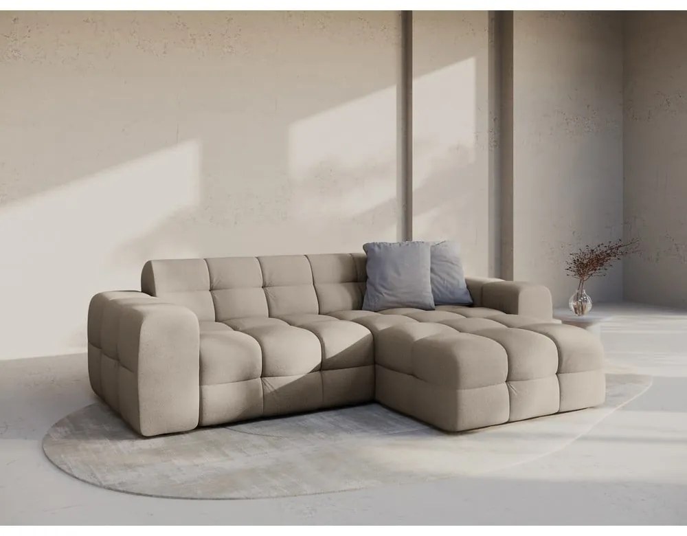 Hnedá rohová pohovka (pravý roh/s leňoškou) Kendal – Micadoni