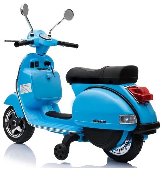 RAMIZ ELEKTRICKÁ MOTORKA - VESPA - MODRÁ - 2x45W - 1x12V4,5Ah - 2023