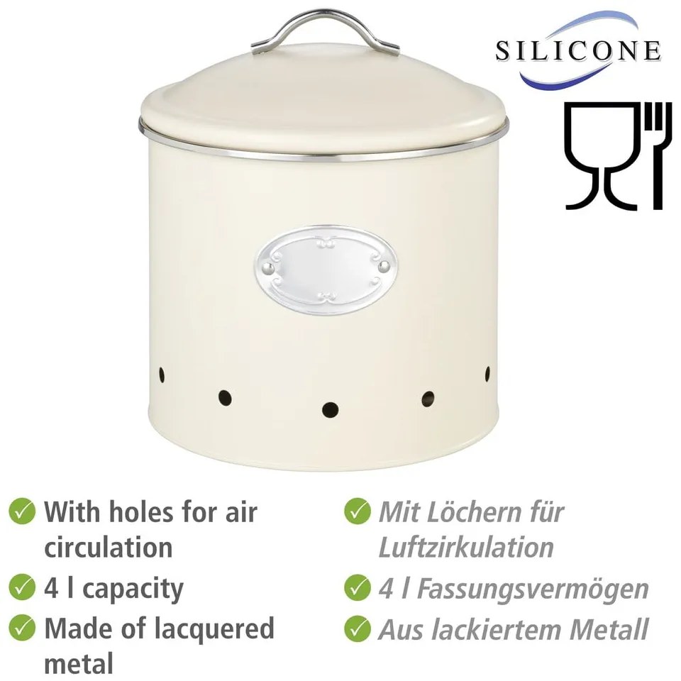 Kovová dóza na potraviny/na zemiaky Nero – Wenko