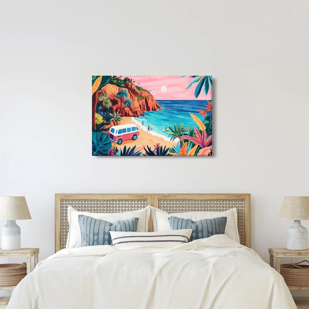 Obraz - Karavan pri oceáne (90x60 cm)