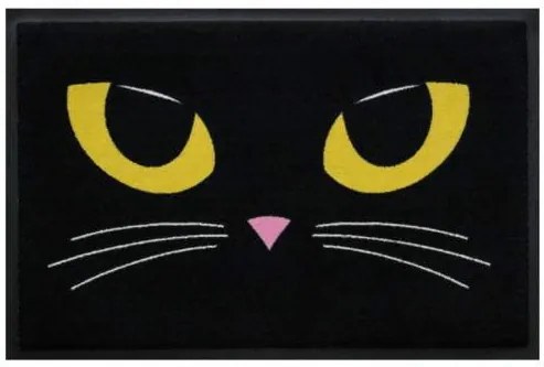 Sviatočná premium rohožka - čierna mačka (Vyberte veľkosť: 75*50 cm)